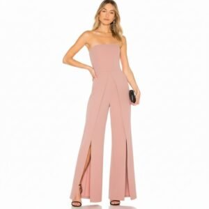 Enterizo elegante straplees con aberturas