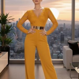 Enterizo elegante cuello v