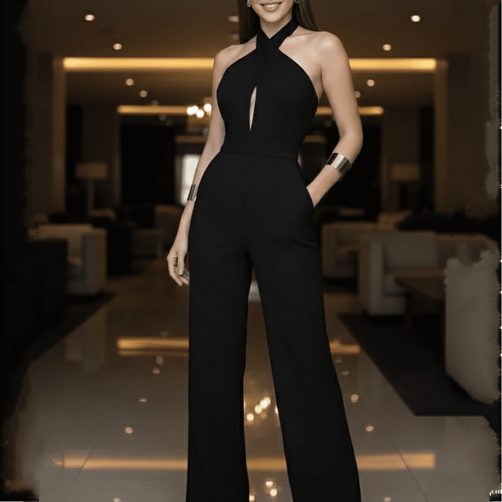 Enterizo largo cruzado en cuello - Imagen 3