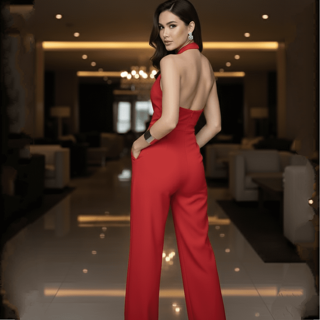 Enterizo largo cruzado en cuello - Imagen 5