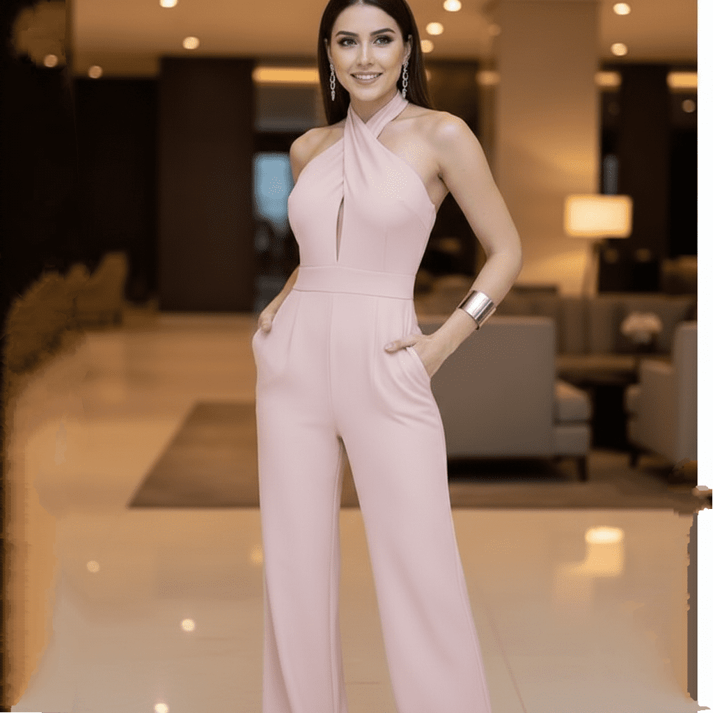 Enterizo largo cruzado en cuello - Imagen 6