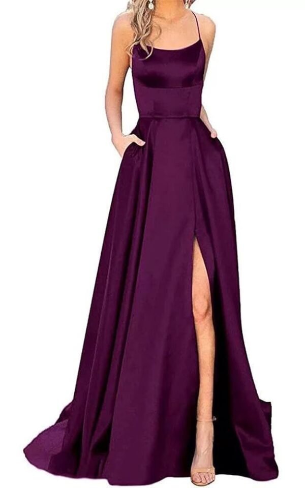 vestido de fiesta largo sin mangas