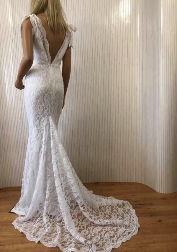 vestido de novia corte sirena con cola