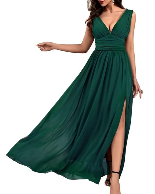 Vestido largo sin mangas para fiesta - Imagen 3
