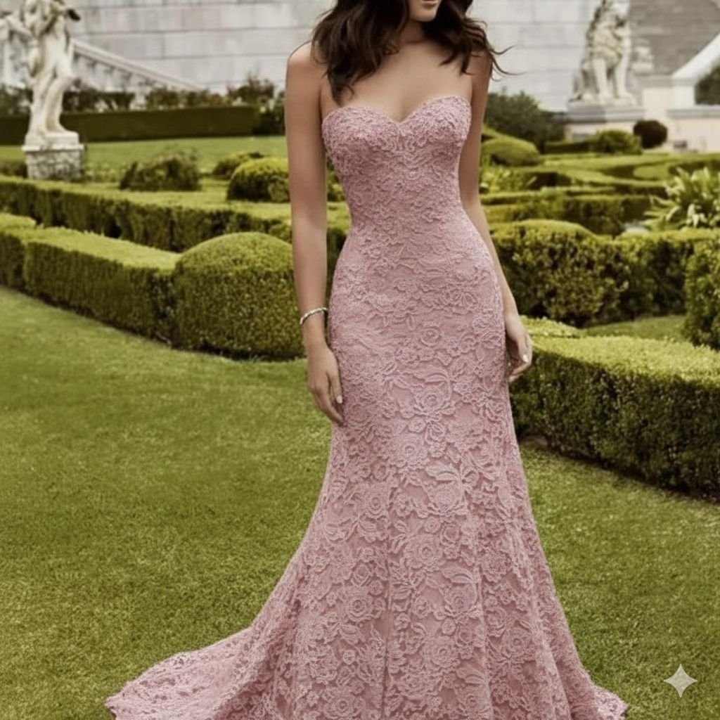 Vestido novia strapless con cola - Imagen 2