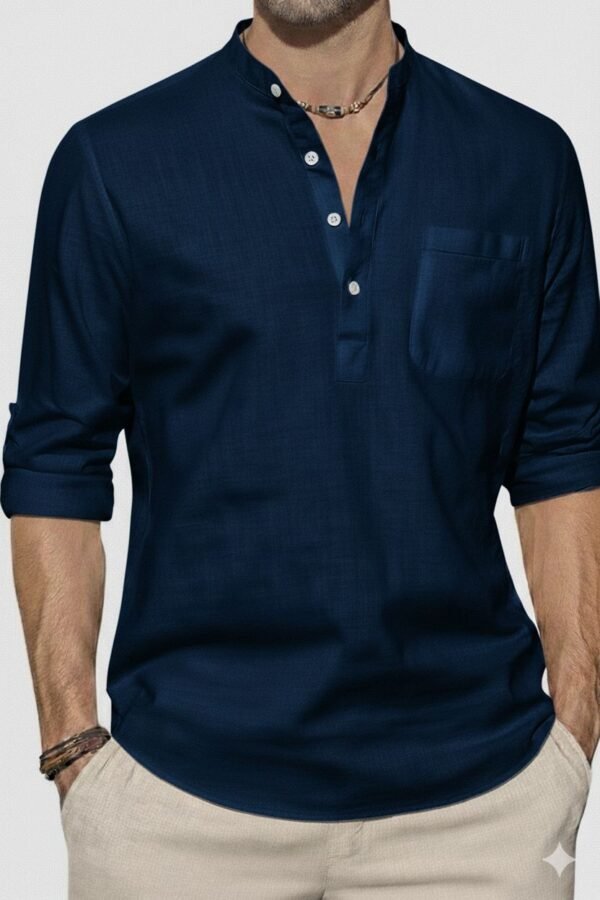 Guayabera informal en lino - Imagen 7