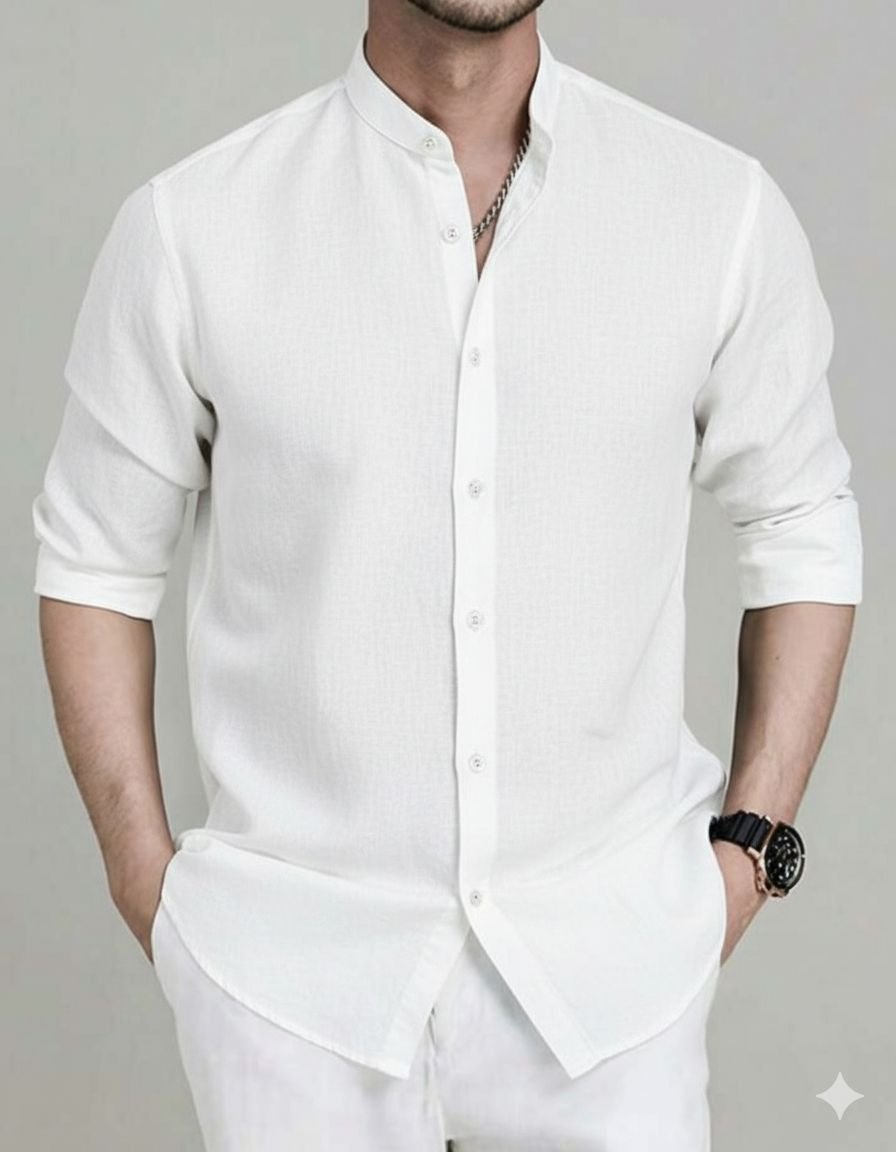 Guayabera formal cuello mao - Imagen 4