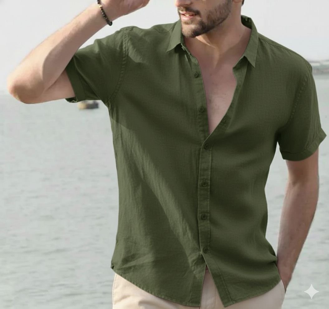 Guayabera manga corta casual - Imagen 4